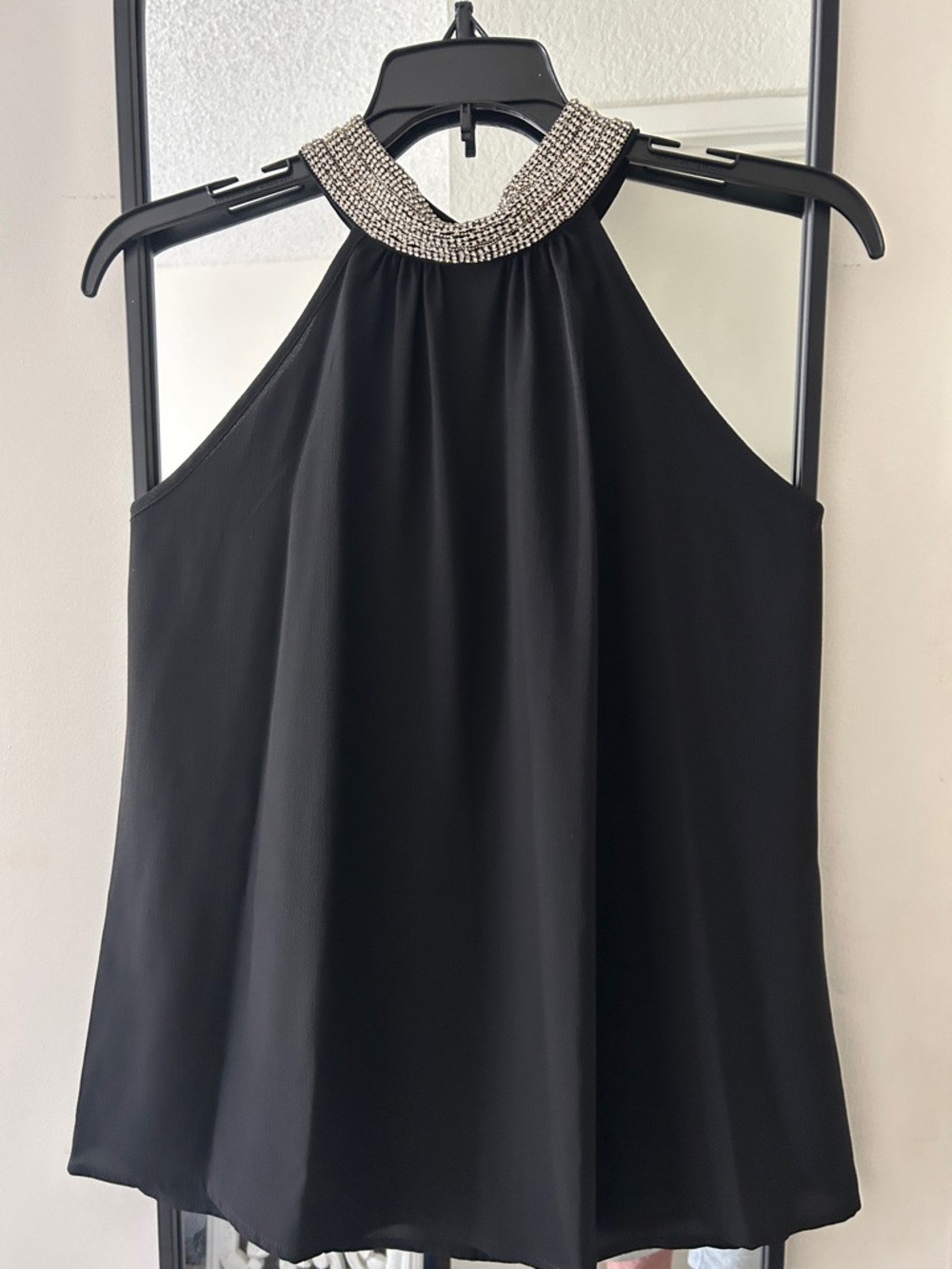 NWOT Worthington Black Halter Jewel-Neck Camisole Blouse. Absolutely gorgeous!